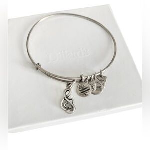 Alex & Ani silver music note bracelet